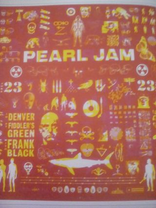 Pearl Jam Denver 1998 Yield Tour Poster 23x20cm From Book To Frame?