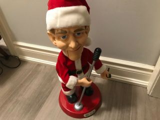 Very Rare Bing Crosby Moving Singing Santa,  Gemmy Pop Culture White Christmas