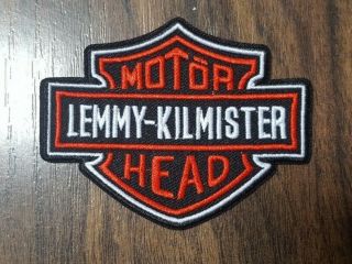 Motorhead Lemmy Patch.  Harley Motorcycle Biker Design.  Cut To Shape Red