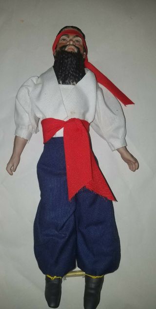 Rare Beverly Walters Porcelain Doll Black Beard 13 Inches Tall