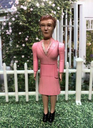 Renwal Mother Doll In Pink Dress Vintage Dollhouse Furniture Ideal Plastic 1:16