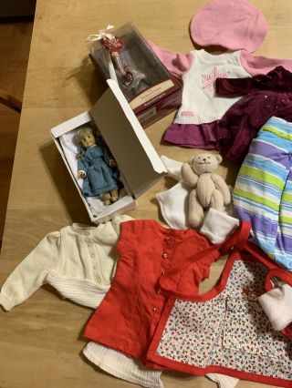Large Group Of Tagged American Girl Clothes,  1 Mini Doll,  More
