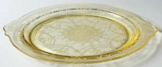 Authentic Depression Glass - Anchor Hocking Cameo Yellow Cake Plate