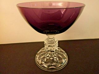 Fostoria American Lady Purple Amethyst Sherbet Champagne Glass Goblet