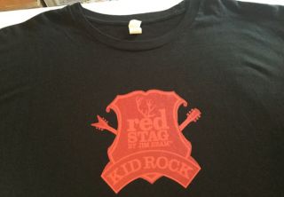 2009 Kid Rock Summer Tour T - Shirt Red Stag By Jim Beam,  Sz Xl