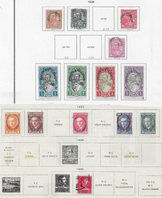 14 Albania Stamps From Quality Old Antique Album 1927 - 1930