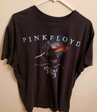 Pink Floyd Radio City Music Hall York Usa Tour 1973 Black T Shirt Xxl Vint