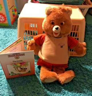 Vintage Teddy Ruxpin Doll 1985 Plus Tape And Book The Airship Great