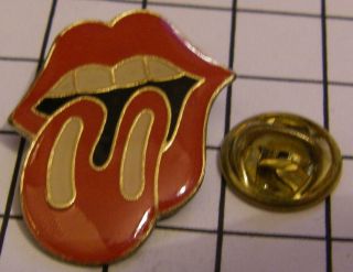 Rolling Stones Lips And Tongue Vintage Pin Badge