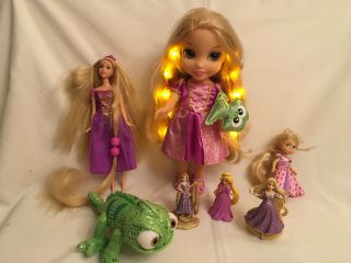 Disney Princess Hair Glow Rapunzel Toddler Doll Tangled Bundle