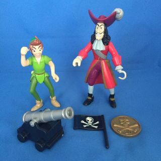 Vintage Disney Peter Pan Captain Hook From Mattel Action Figure Playset