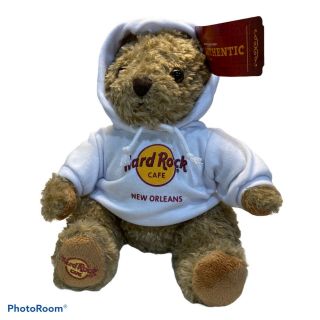 - Hard Rock Cafe: Hoodie Bear 9”stuffed/plush Collectible Teddy Bear