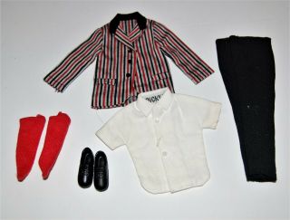Vintage Barbie Ricky Doll O/f Sunday Suit 1953 Compl.  Shirt Jacket Pants Shoes