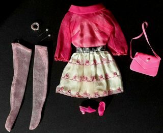 Vintage Barbie Happy Go Pink Outfit With Extra 