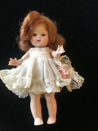 7 - 1/2 " Vintage Vogue Painted Lash Sleep Eyes Doll With Vintage Dress So Sweet