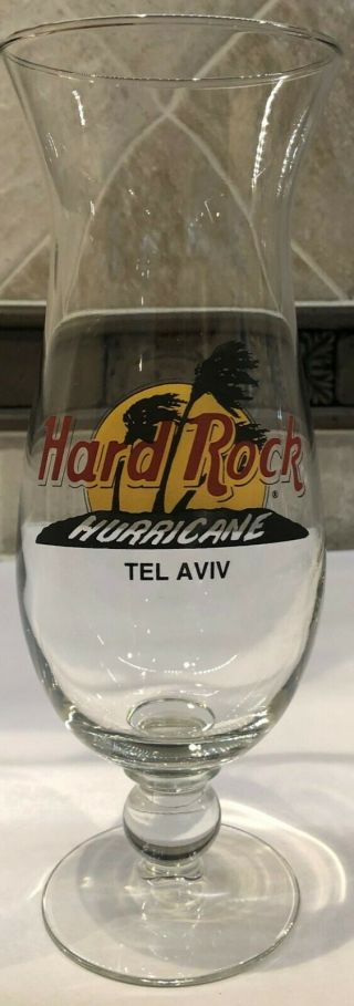 Hard Rock Cafe Tel Aviv Israel Hurricane Glass - Rare