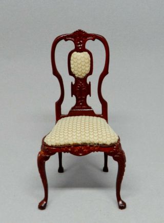 Vintage Bespaq Carrington Upholstered Side Chair Dollhouse Miniature 1:12