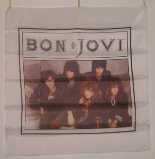 Bon Jovi Poster 1987 Vintage Silk Tapestry 44 " X45 " So988