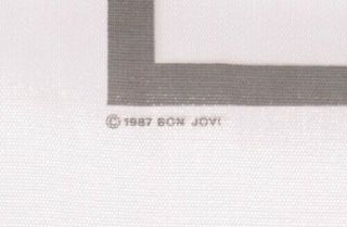 Bon Jovi Poster 1987 Vintage Silk Tapestry 44 
