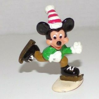 Vintage Applause Walt Disney Co Mickey Mouse Ice Skating Pvc Toy Figure 2 3/4 "