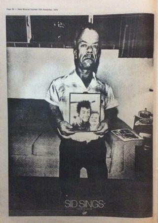 Sid Vicious - Vintage Press Poster Advert - Sid Sings - 1979 - Sex Pistols