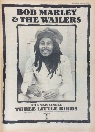 Bob Marley - Vintage Press Poster Advert - Three Little Birds - 1980