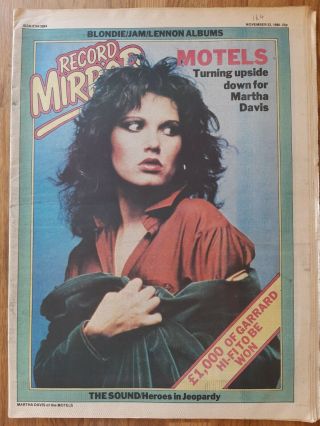 Record Mirror Newspaper November 22nd 1980 Cover Blondie Debbie Harry Poster