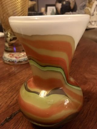Lovely Vintage Murano Art Glass Vase Ex