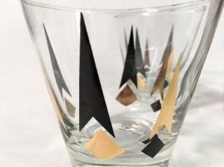 Golden Peaks By Anchor Hocking Rock Glasses Mcm Mid Century Atomic