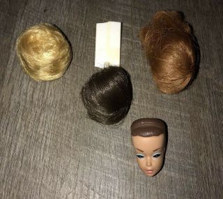 Mattel Vintage Barbie Fashion Queen Head With 3 Wigs