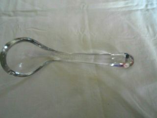 Vintage Clear Glass Curved Spoon For Condiment Or Sauce & Jam 5 1/2 "
