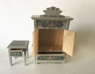 CONCORD Miniature Dollhouse Wood Eastlake Victorian Bedroom Set 1:12 Scale 3