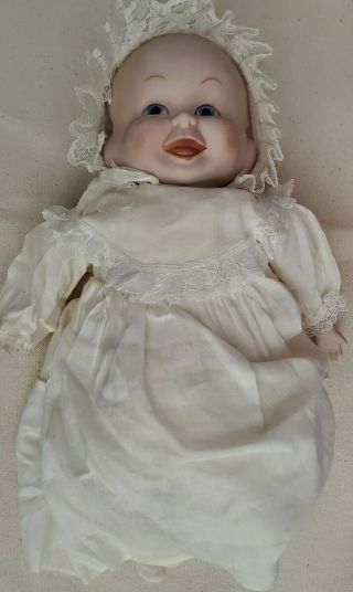 Vintage Shackman 3 Face Bisque Porcelain Baby Doll Happy Sleepy Crying Doll 12”