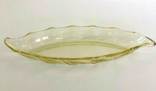 Vintage Heisey Glass Co.  Art Deco Glass Celery Dish Twist 1252 Sahara C.  1928
