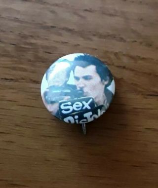 Vintage 20 Mm Sid Vicious The Sex Pistols Punk Rock Badge Pin Pinback Button