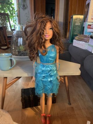 Life Size Barbie 28 " Posable Just Play Best Fashion Friend Doll Curly Dark Hair