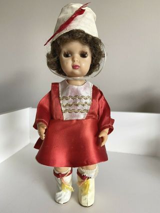 Vintage Tiny Terry Lee Doll 1950 Brunette Walker With Majorette Outfit 2