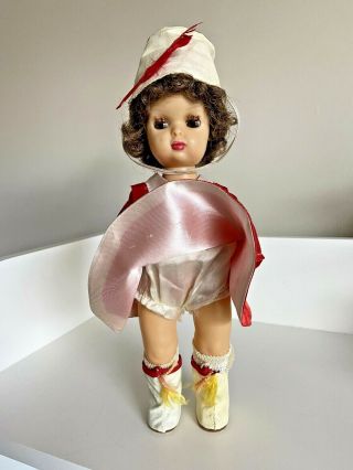 Vintage Tiny Terry Lee Doll 1950 Brunette Walker With Majorette Outfit 3