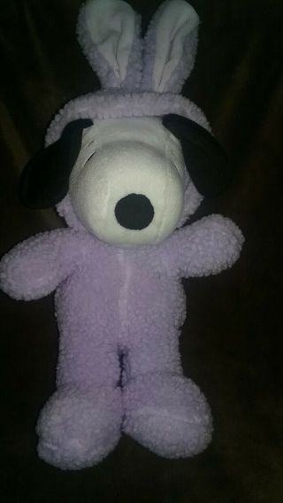 Snoopy Plush In Purple Bunny Suit,  Hallmark