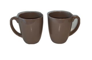 Corelle Mocha Brown Stoneware Coffee Cups/mugs