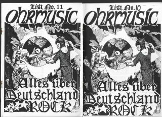 Ohr Music Lists 10 & 11 Very Rare Covering The Plethora Of Krautrock Near