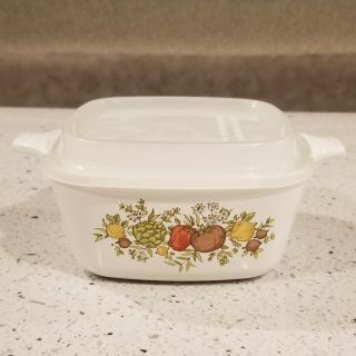 Vintage Corning Ware Spice Of Life P - 43 - B Small Casserole 2 3/4 Cup Plastic Lid