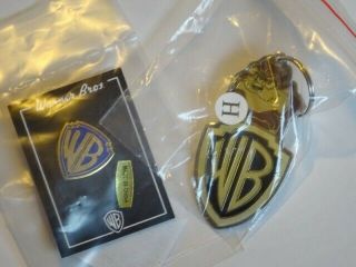 Warner Bros Studios Store Rare Vintage Metal Pin Badge Set Of 2 1999