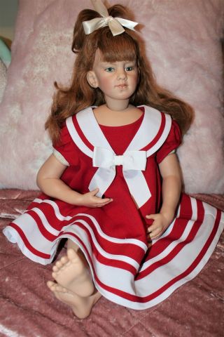 28 " In.  The Great American Red Hair Blue Eyes Doll Co.  Marlene By Rotraut Schrott