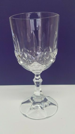 Cristallerie Montbronn France Lead Crystal Clear Wine Glasses