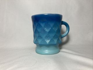 Vintage Anchor Hocking/ Fire - King Kimberly Coffee Mug/cup Ombre Blue