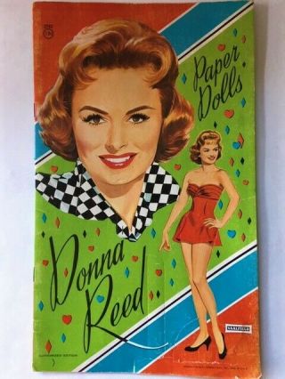 Vintage 1961 Donna Reed Paper Dolls Book Saalfield Publishing 2743 Vg Uncut