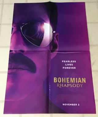 Queen Bohemian Rhapsody Movie Poster 27 " X 40 " Fox Promotional Freddie Mercury