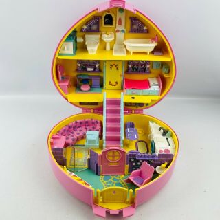 Vintage Lucy Locket Dream House Bluebird Toys 1992 Large Pink Heart Case Only