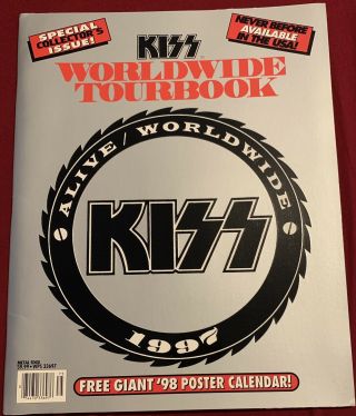 Kiss Reunion Tour Book W/poster Gene Simmons Paul Stanley Ace Frehley Program